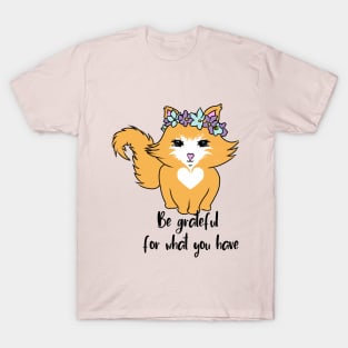 Gratitude cat T-Shirt